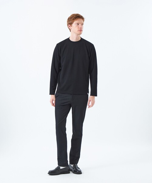 MACKINTOSH PHILOSOPHY(マッキントッシュ フィロソフィー)の「クルーネックロンT サーフニット(Tシャツ/カットソー・メンズ・ダークネイビー/ホワイト/ブラック・40/38)」の4枚目の写真