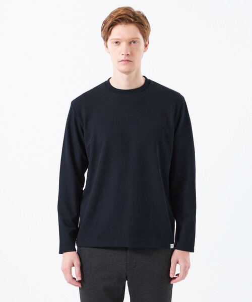MACKINTOSH PHILOSOPHY(マッキントッシュ フィロソフィー)の「クルーネックロンT サーフニット(Tシャツ/カットソー・メンズ・ダークネイビー/ホワイト/ブラック・40/38)」の8枚目の写真
