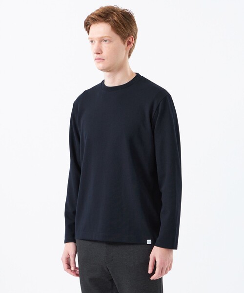 MACKINTOSH PHILOSOPHY(マッキントッシュ フィロソフィー)の「クルーネックロンT サーフニット(Tシャツ/カットソー・メンズ・ダークネイビー/ホワイト/ブラック・40/38)」の9枚目の写真