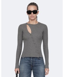 CRUZ ASYMMETRIC BUTTON-FRONT CARDIGAN | CRUZ アシンメトリー ボタンフロント カーディガン