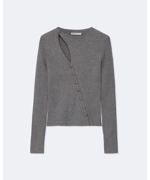 ALLSAINTS(オールセインツ)の「CRUZ ASYMMETRIC BUTTON-FRONT CARDIGAN | CRUZ アシンメトリー ボタンフロント カーディガン(カーディガン/ボレロ・レディース・グレー系その他・S/L/XS/M)」の9枚目の写真