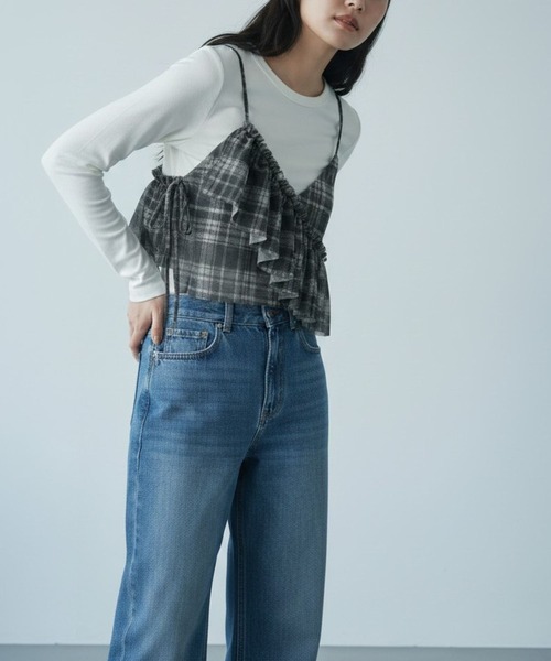 Human 2nd Occasion（ヒューマンセカンドオケージョン）の「チュールアシンメトリービスチェ（キャミソール・レディース・ブラック/ブラックミックス・FREE）」の19枚目の写真