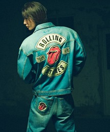 Guess（ゲス）の「【ヒョンジン 着用】 GUESS JEANS X Rolling Stones Trucker Jacket デニムジャケット ローリングストーンズ（デニムジャケット）」