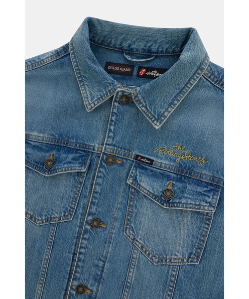 ヒョンジン 着用】 GUESS JEANS X Rolling Stones Trucker Jacket
