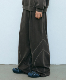 GAKKAI UNIONS（ガッカイユニオンズ）の「カーブ切り替えピグメントスウェットパンツ ブラウン（スウェットパンツ）」