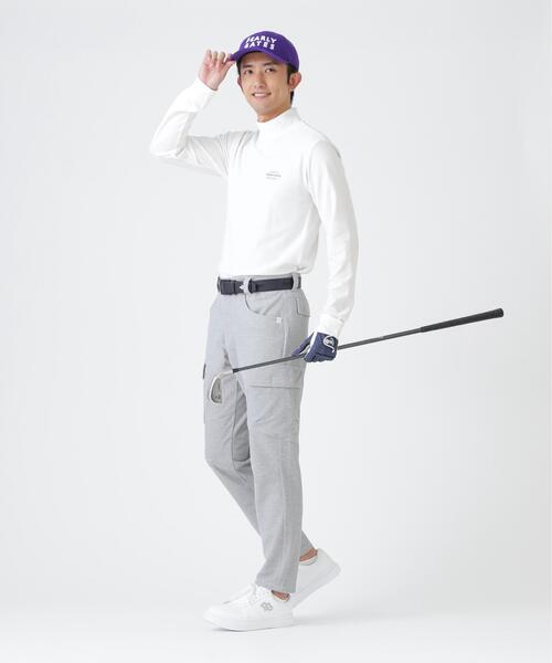 PEARLY GATES（パーリーゲイツ）の「37.5×FTYメッシュ長袖ハイネックカットソー ＜PG BODY＞ (MENS)（Tシャツ/カットソー・メンズ・ネイビー/グリーン/ホワイト・X-LARGE/MEDIUM/LARGE）」の7枚目の写真