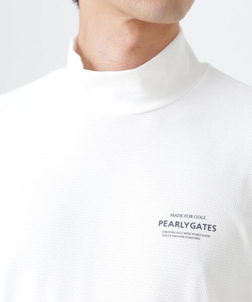 PEARLY GATES（パーリーゲイツ）の「37.5×FTYメッシュ長袖ハイネックカットソー ＜PG BODY＞ (MENS)（Tシャツ/カットソー・メンズ・ネイビー/グリーン/ホワイト・X-LARGE/MEDIUM/LARGE）」の10枚目の写真