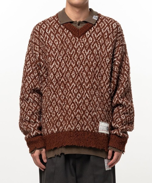 Maison Mihara Yasuhiro ミハラヤスヒロ　ニット　セーター MIHARAYASUHIRO/ミハラヤスヒロ】LAYERED KNIT PULLOVER（ニット