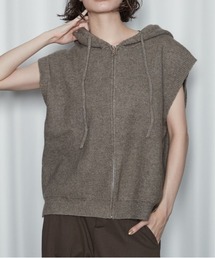【2026秋冬新作】Zip-up Hood Knit Vest｜ジップアップフードニットベスト