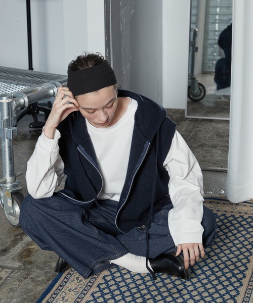 OFROOM(オフルーム)の「【2026秋冬新作】Zip-up Hood Knit Vest|ジップアップフードニットベスト(ベスト・レディース・ブラウン/チャコールグレー/ネイビー・FREE)」の20枚目の写真