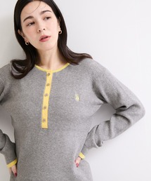 【U.S. POLO ASSN. 】別注/配色ヘンリーニット