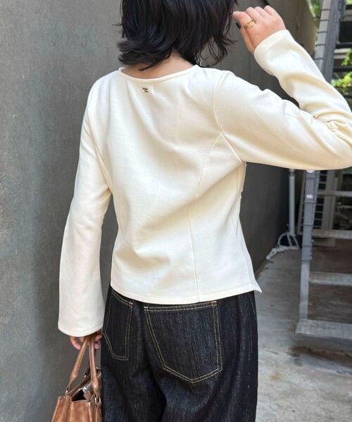 fredy emue(フレディエミュ)の「アシメデザインポンチブラウス(Tシャツ/カットソー・レディース・アイボリー/ボルドー/チャコールグレー/ベージュ・38)」の12枚目の写真