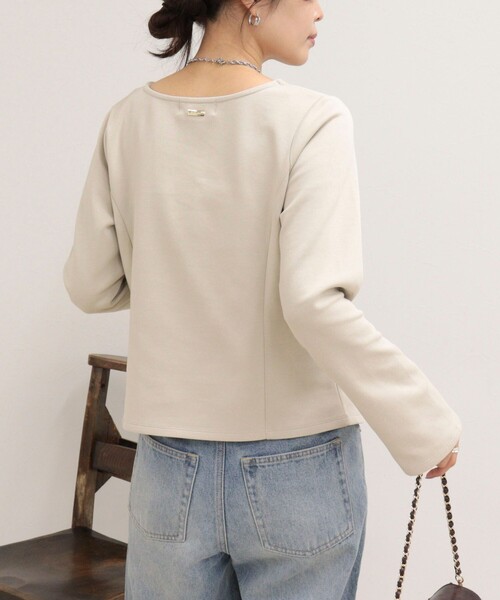 fredy emue(フレディエミュ)の「アシメデザインポンチブラウス(Tシャツ/カットソー・レディース・アイボリー/ボルドー/チャコールグレー/ベージュ・38)」の22枚目の写真
