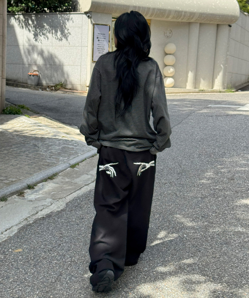 SCALLYWAG（スカリーワグ）の「ET BONE FINGER スウェットパンツ[ブラック]（スウェットパンツ・レディース・その他・MEDIUM/LARGE）」の4枚目の写真