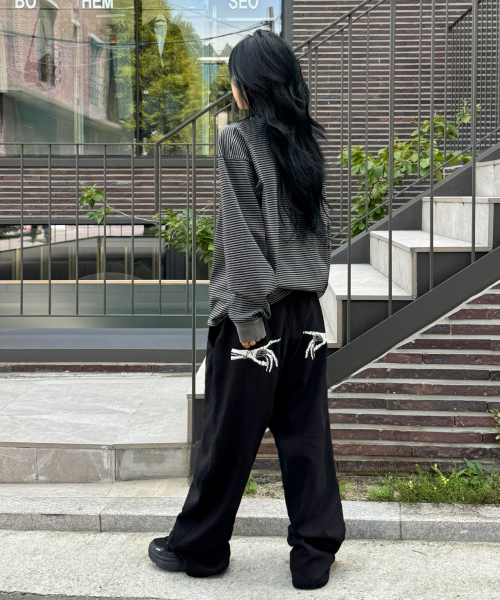 SCALLYWAG（スカリーワグ）の「ET BONE FINGER スウェットパンツ[ブラック]（スウェットパンツ・レディース・その他・MEDIUM/LARGE）」の7枚目の写真