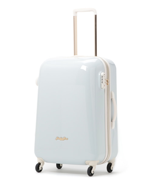 Jewelna Rose(ジュエルナローズ)の「キャンディポケットスーツケース 46~55L SA39872(スーツケース/キャリーバッグ・レディース・サックスブルー/ホワイト/ライトグレー/ダークグレー/イエロー/ライトブルー/ネイビー/スカイブルー/オレンジ/ライトピンク/アイボリー/ライトブラウン・FREE/MEDIUM)」の9枚目の写真