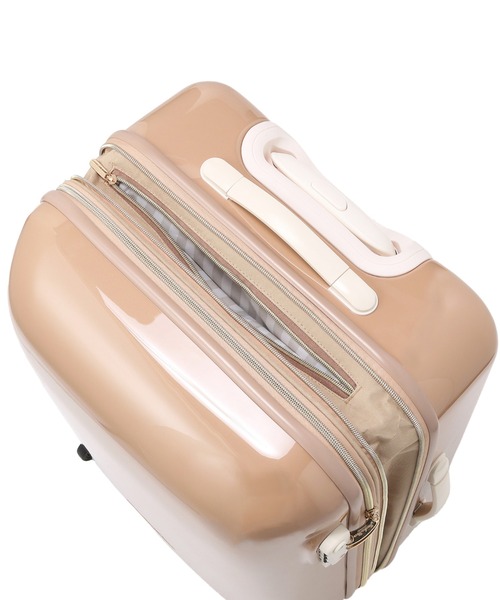 Jewelna Rose(ジュエルナローズ)の「キャンディポケットスーツケース 46~55L SA39872(スーツケース/キャリーバッグ・レディース・サックスブルー/ホワイト/ライトグレー/ダークグレー/イエロー/ライトブルー/ネイビー/スカイブルー/オレンジ/ライトピンク/アイボリー/ライトブラウン・FREE/MEDIUM)」の15枚目の写真