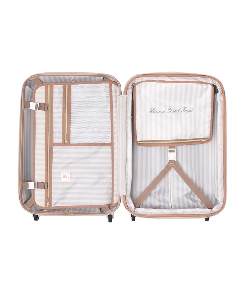 Jewelna Rose(ジュエルナローズ)の「キャンディポケットスーツケース 46~55L SA39872(スーツケース/キャリーバッグ・レディース・サックスブルー/ホワイト/ライトグレー/ダークグレー/イエロー/ライトブルー/ネイビー/スカイブルー/オレンジ/ライトピンク/アイボリー/ライトブラウン・FREE/MEDIUM)」の20枚目の写真