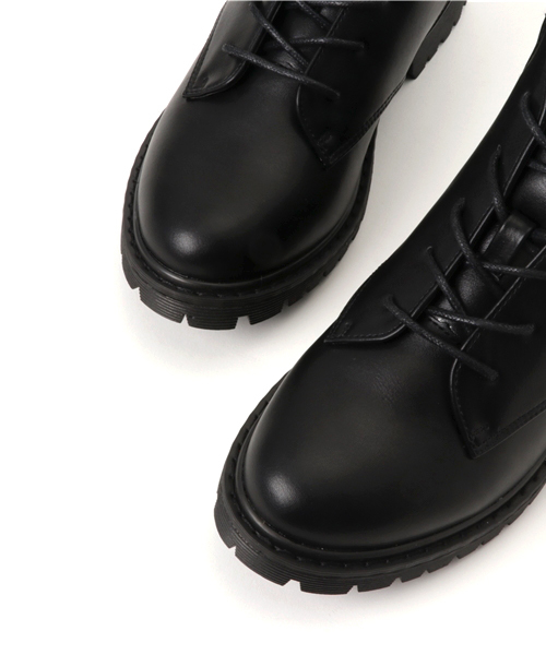 Re:EDIT（リエディ）の「[リエディ]レースアップトレッキング風ショートブーツ[リエディオリジナル]シューズ/ブーツ/ショートブーツ（ブーツ・レディース・ダークブラック/ブラック系その他/ブラウン/グリーン/ネイビー/ブラック/ワイン・SMALL/LARGE/MEDIUM/X-LARGE）」の12枚目の写真