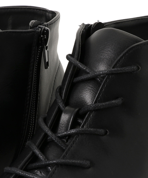 Re:EDIT（リエディ）の「[リエディ]レースアップトレッキング風ショートブーツ[リエディオリジナル]シューズ/ブーツ/ショートブーツ（ブーツ・レディース・ダークブラック/ブラック系その他/ブラウン/グリーン/ネイビー/ブラック/ワイン・SMALL/LARGE/MEDIUM/X-LARGE）」の13枚目の写真