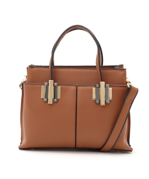 PLAIN CLOTHING（プレーンクロージング）の「フェイクレザーハンドバッグ/ショルダーバッグ【PLAIN CLOTHING】（ショルダーバッグ・レディース・レッド/キャメル/グレー/ネイビー/ブラック・FREE）」の19枚目の写真