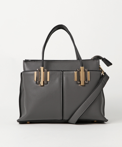 PLAIN CLOTHING（プレーンクロージング）の「フェイクレザーハンドバッグ/ショルダーバッグ【PLAIN CLOTHING】（ショルダーバッグ・レディース・レッド/キャメル/グレー/ネイビー/ブラック・FREE）」の22枚目の写真