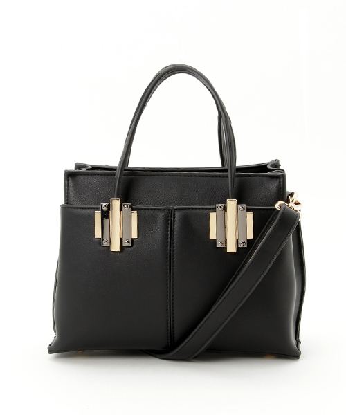 PLAIN CLOTHING（プレーンクロージング）の「フェイクレザーハンドバッグ/ショルダーバッグ【PLAIN CLOTHING】（ショルダーバッグ・レディース・レッド/キャメル/グレー/ネイビー/ブラック・FREE）」の14枚目の写真