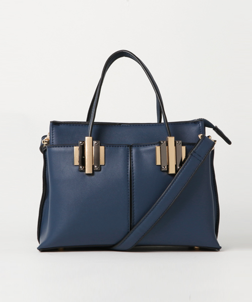 PLAIN CLOTHING（プレーンクロージング）の「フェイクレザーハンドバッグ/ショルダーバッグ【PLAIN CLOTHING】（ショルダーバッグ・レディース・レッド/キャメル/グレー/ネイビー/ブラック・FREE）」の18枚目の写真