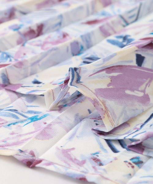 KBF（ケイビーエフ）の「KBF ファジーボタニカルプリーツスカート（スカート・レディース・グリーン/ピンクベージュ/パープル・ONE）」の9枚目の写真