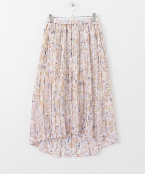 KBF（ケイビーエフ）の「KBF ファジーボタニカルプリーツスカート（スカート・レディース・グリーン/ピンクベージュ/パープル・ONE）」の14枚目の写真