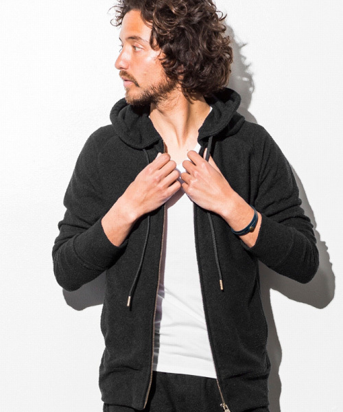 1PIU1UGUALE3 RELAX (ウノピゥウノウグァーレトレ リラックス)の「1PIU1UGUALE3 RELAX(ウノピゥウノウグァーレトレ)パイルフードパーカ(パーカー・メンズ・ホワイト/ブラック×ホワイト/ネイビー/ブラック/グレー・SMALL/MEDIUM/LARGE/X-LARGE/XX-LARGE)」の15枚目の写真