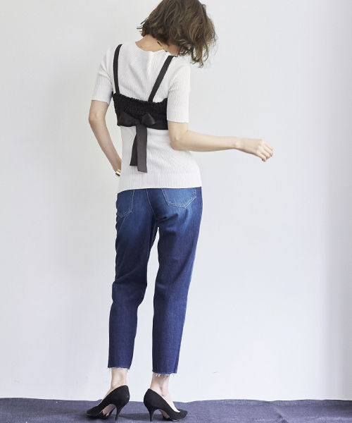 STUDIOUS(ステュディオス)の「STUDIOUS ラケットリボンビスチェ(キャミソール・レディース・ブラック/マルチ/マスタード・FREE)」の11枚目の写真