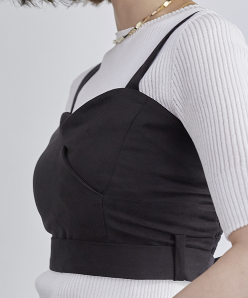 STUDIOUS(ステュディオス)の「STUDIOUS ラケットリボンビスチェ(キャミソール・レディース・ブラック/マルチ/マスタード・FREE)」の8枚目の写真