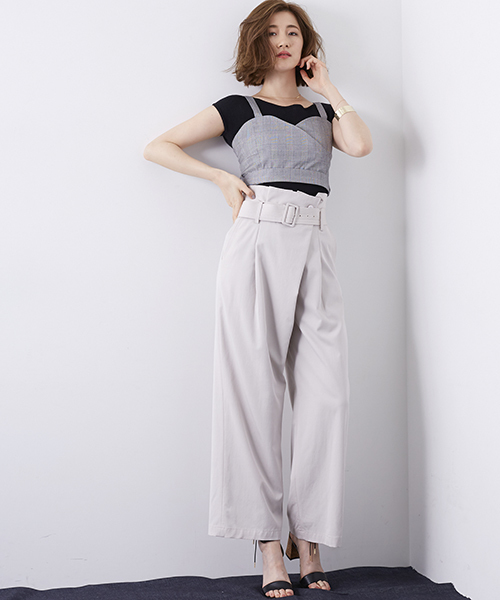 STUDIOUS(ステュディオス)の「STUDIOUS ラケットリボンビスチェ(キャミソール・レディース・ブラック/マルチ/マスタード・FREE)」の12枚目の写真