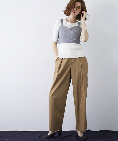 STUDIOUS(ステュディオス)の「STUDIOUS ラケットリボンビスチェ(キャミソール・レディース・ブラック/マルチ/マスタード・FREE)」の15枚目の写真