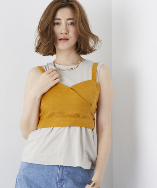 STUDIOUS(ステュディオス)の「STUDIOUS ラケットリボンビスチェ(キャミソール・レディース・ブラック/マルチ/マスタード・FREE)」の20枚目の写真