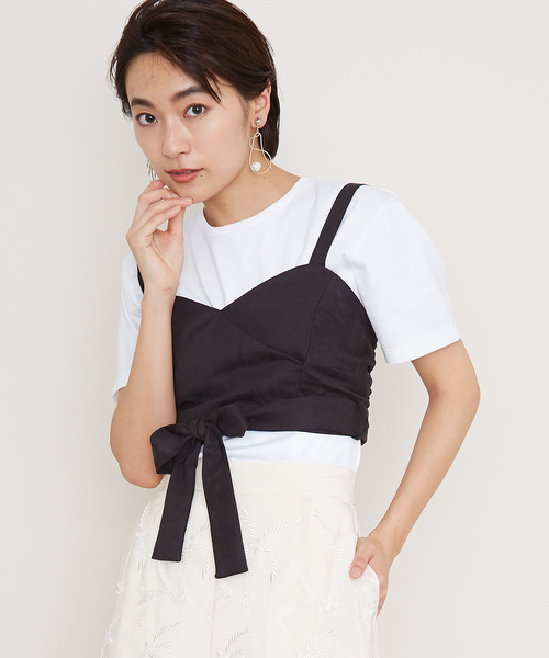 STUDIOUS(ステュディオス)の「STUDIOUS ラケットリボンビスチェ(キャミソール・レディース・ブラック/マルチ/マスタード・FREE)」の17枚目の写真