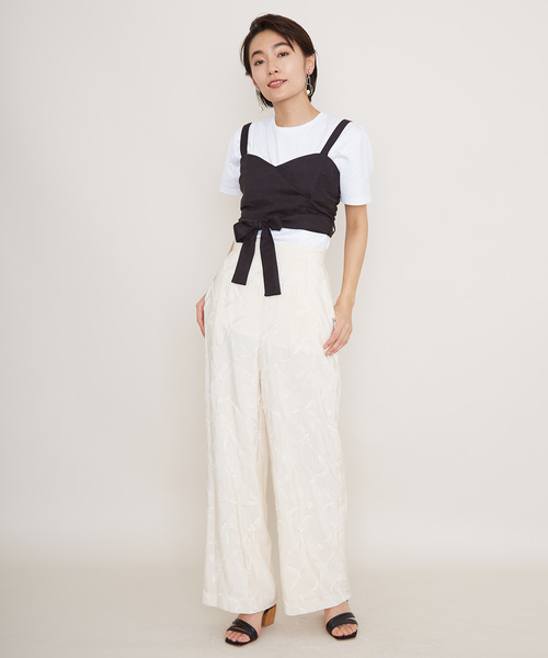 STUDIOUS(ステュディオス)の「STUDIOUS ラケットリボンビスチェ(キャミソール・レディース・ブラック/マルチ/マスタード・FREE)」の18枚目の写真