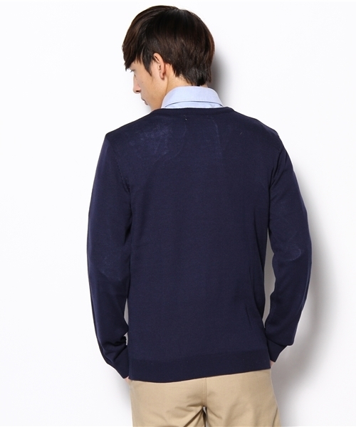 WEGO（ウィゴー）の「ACベーシックLSVネックニット（ニット/セーター・メンズ・ブラック/グレイッシュベージュ/ネイビー/ワイン/その他1・MEDIUM/LARGE）」の7枚目の写真