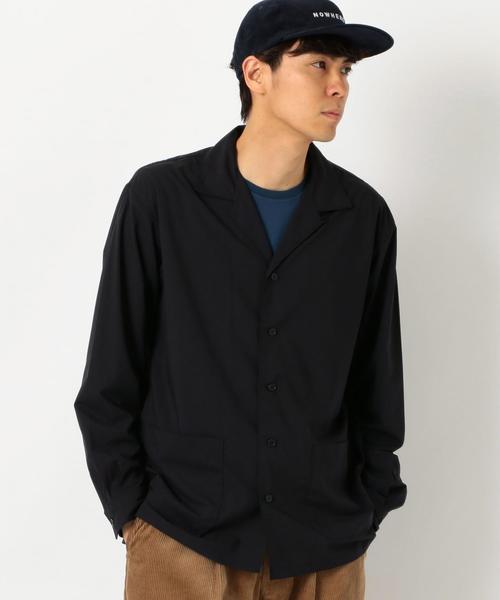 green label relaxing（グリーンレーベルリラクシング）の「CM ストレッチ タイプライター オープンカラー シャツ ◆（シャツ/ブラウス・メンズ・ベージュ/ロイヤルブルー/ダークブラウン/オリーブ/ネイビー・MEDIUM/LARGE/SMALL）」の4枚目の写真