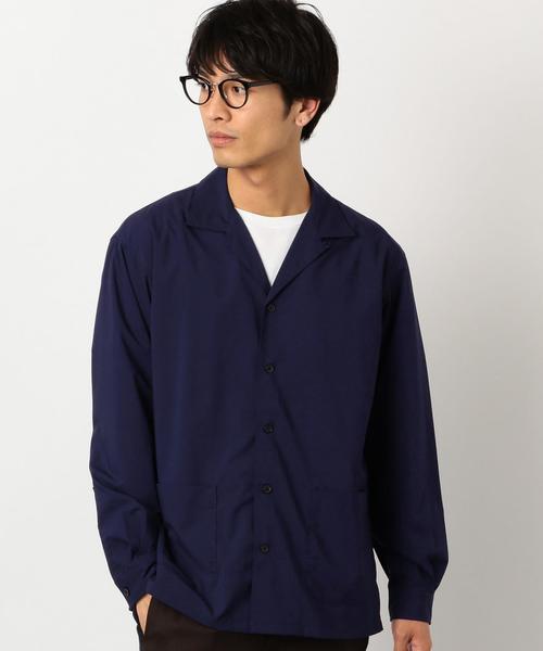 green label relaxing（グリーンレーベルリラクシング）の「CM ストレッチ タイプライター オープンカラー シャツ ◆（シャツ/ブラウス・メンズ・ベージュ/ロイヤルブルー/ダークブラウン/オリーブ/ネイビー・MEDIUM/LARGE/SMALL）」の5枚目の写真