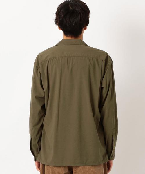 green label relaxing（グリーンレーベルリラクシング）の「CM ストレッチ タイプライター オープンカラー シャツ ◆（シャツ/ブラウス・メンズ・ベージュ/ロイヤルブルー/ダークブラウン/オリーブ/ネイビー・MEDIUM/LARGE/SMALL）」の18枚目の写真