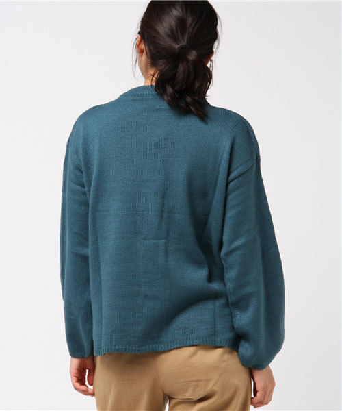 MERLOT（メルロー）の「ハトとオリーブ柄ニットプルオーバー2350（ニット/セーター・レディース・ブルーグリーン/キャメル/チェリーピンク・FREE）」の4枚目の写真