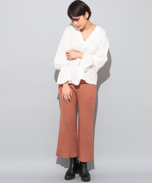 CIAOPANIC(チャオパニック)の「リネンテンセルブラウス(シャツ/ブラウス・レディース・ホワイト/ベージュ/ピンク/モスグリーン・FREE)」の12枚目の写真