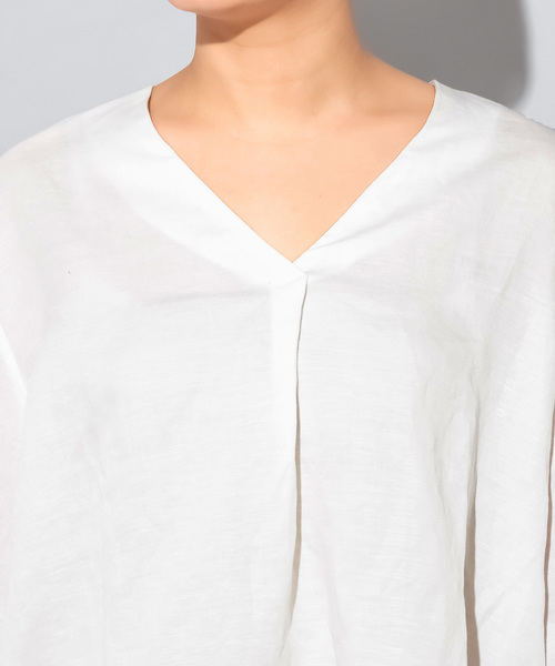 CIAOPANIC(チャオパニック)の「リネンテンセルブラウス(シャツ/ブラウス・レディース・ホワイト/ベージュ/ピンク/モスグリーン・FREE)」の16枚目の写真