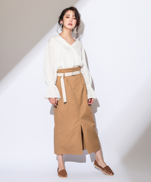 CIAOPANIC(チャオパニック)の「リネンテンセルブラウス(シャツ/ブラウス・レディース・ホワイト/ベージュ/ピンク/モスグリーン・FREE)」の20枚目の写真