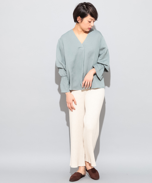 CIAOPANIC(チャオパニック)の「リネンテンセルブラウス(シャツ/ブラウス・レディース・ホワイト/ベージュ/ピンク/モスグリーン・FREE)」の22枚目の写真