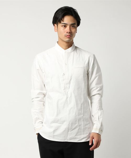 Scotch Soda スコッチアンドソーダ の ノーカラープルオーバーシャツ Lot22 シャツ ブラウス Wear