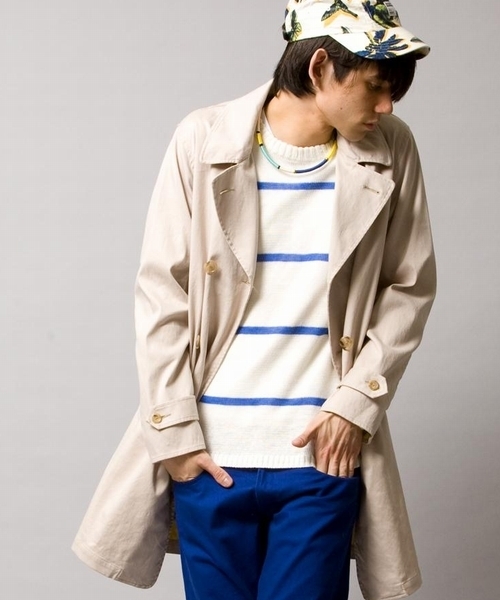 MONKEY TIME（モンキータイム）の「MT∴ ストレッチ Wフェイス ミリタリートレンチ◆（トレンチコート・メンズ・ベージュ/ナチュラル・SMALL/MEDIUM/LARGE）」の2枚目の写真