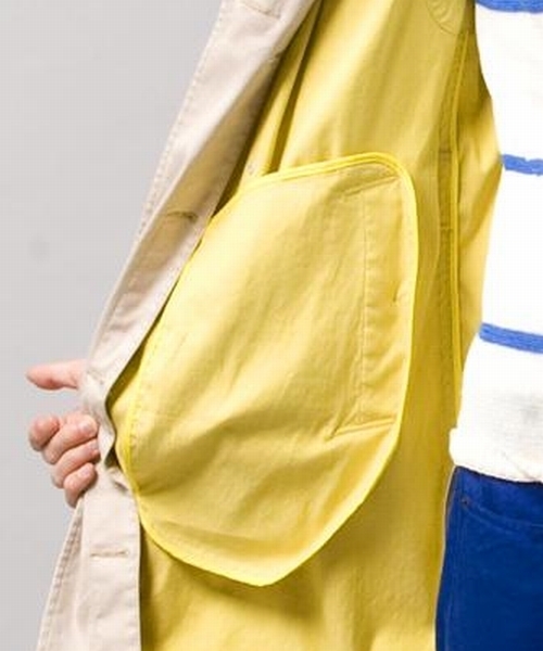 MONKEY TIME（モンキータイム）の「MT∴ ストレッチ Wフェイス ミリタリートレンチ◆（トレンチコート・メンズ・ベージュ/ナチュラル・SMALL/MEDIUM/LARGE）」の7枚目の写真